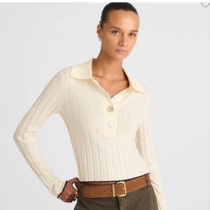 NWT Madewell Ribbed Polo Sweater - size Small